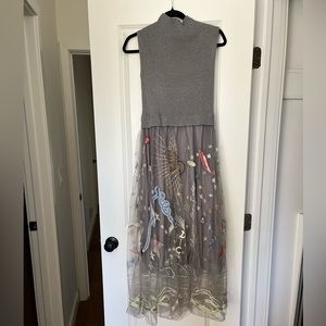 Sweater tulle dress